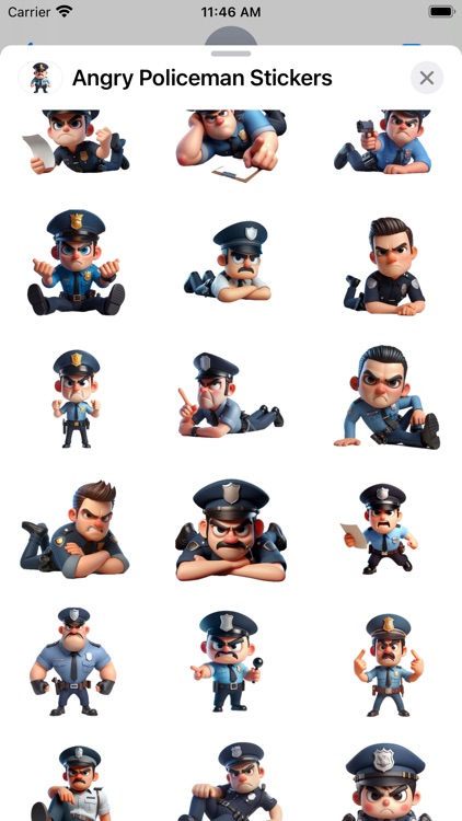 Angry Policeman Stickers