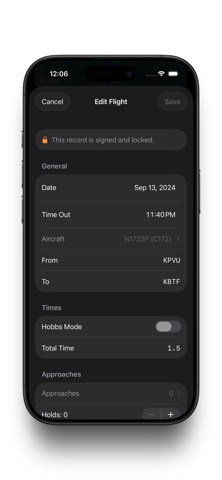 Squawk: Pro Pilot Logbook screenshot