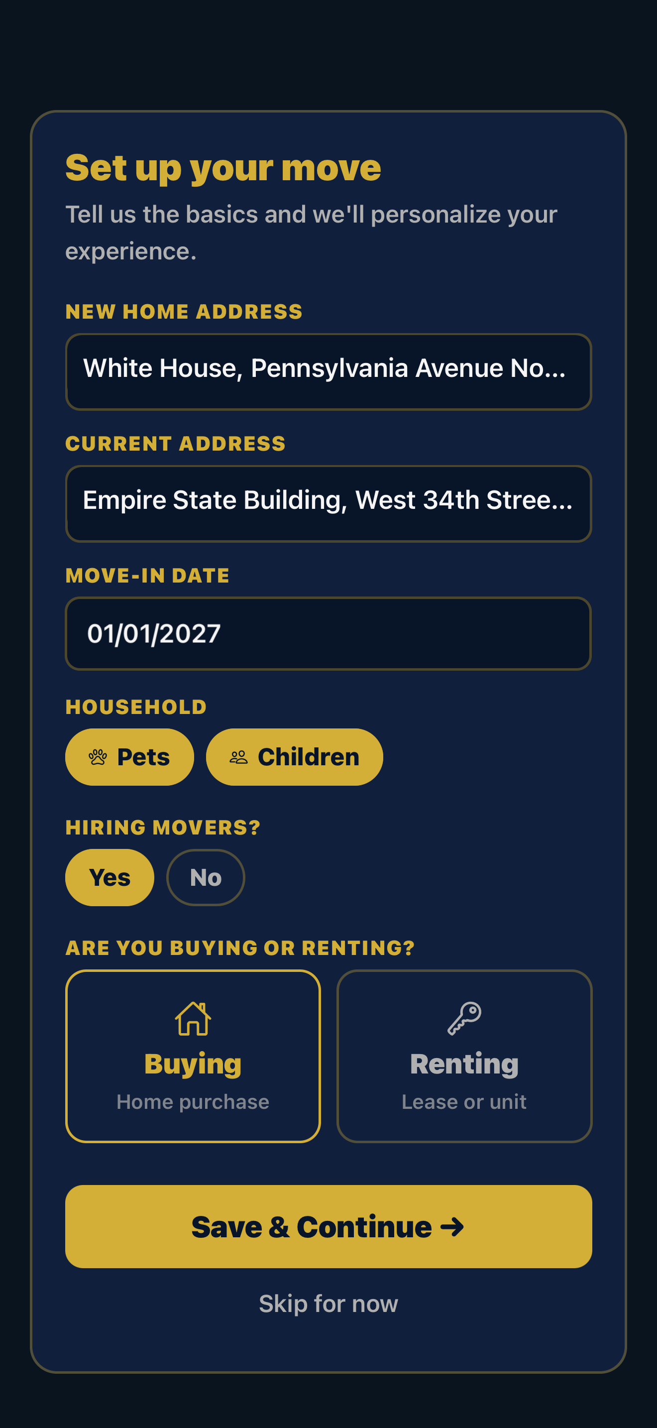 Lets Move - Moving Helper