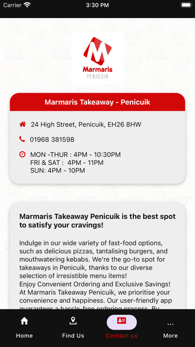 Marmaris Takeaway - Penicuik Screenshot