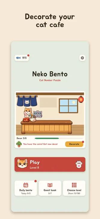 Neko Bento: Cat Number Puzzle screenshot 5