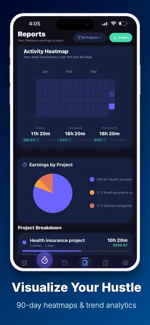 WorkTrak: Freelance Hours Log screenshot 3