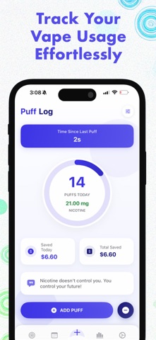 Puff Log iPhone screenshot