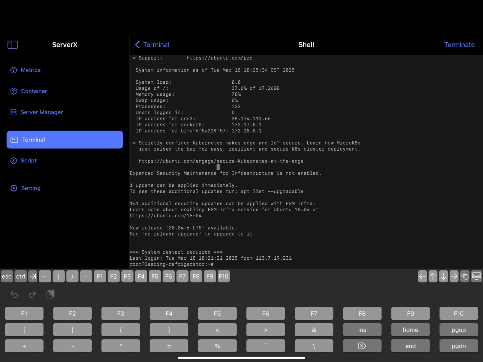 ServerX - SSH & Terminal ipad screenshot 3