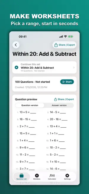 MathBoard: Mental Arithmetic screenshot 1