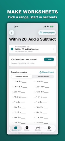 MathBoard: Mental Arithmetic iPhone screenshot