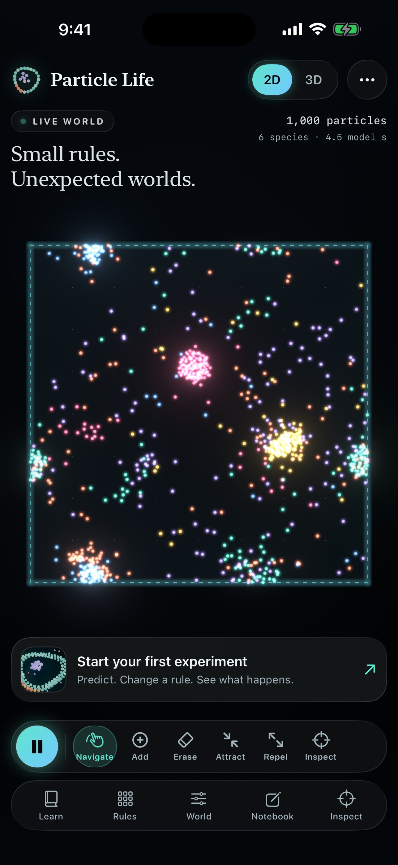 Screenshot 2 of Particle Life: Science Lab