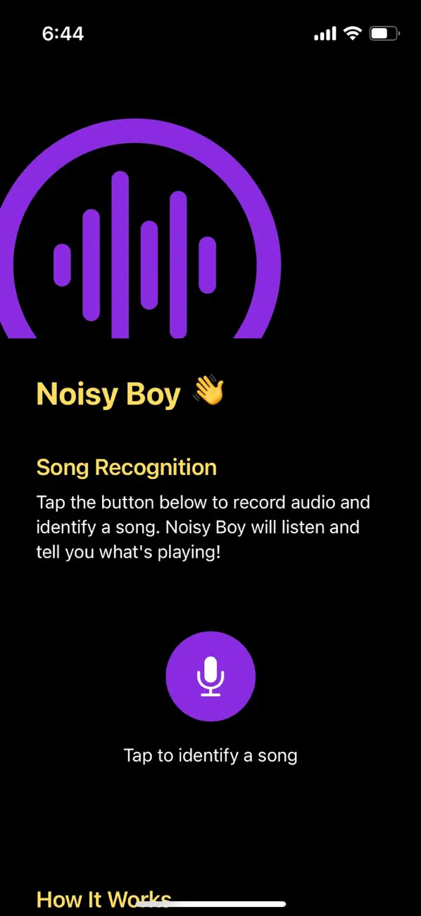 Screenshot #1 pour Noisy Boy: Music Recognition