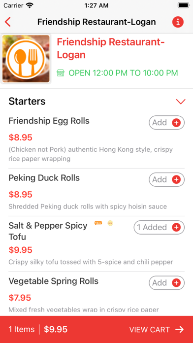 Friendship Restaurant Screenshot