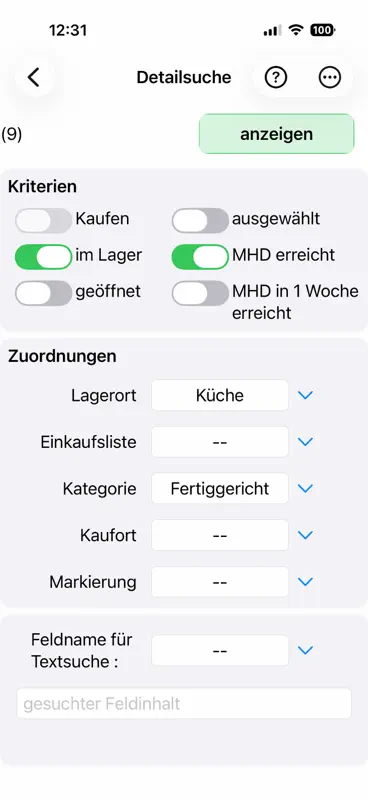 VorratsManager screenshot 5 of 5