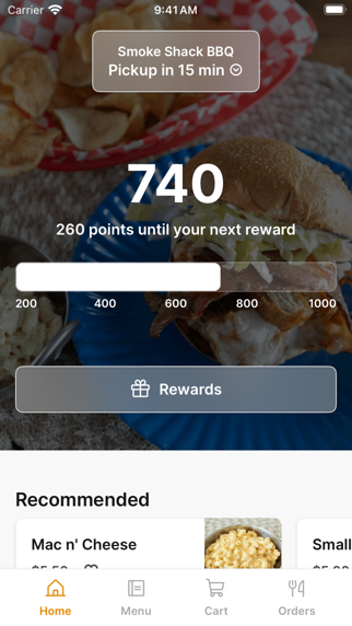 Screenshot 1 of Smoke Shack BBQ To Go App