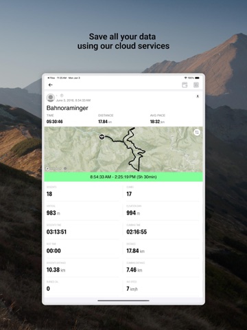 Altimeter Mountain GPS Tracker iPad screenshot