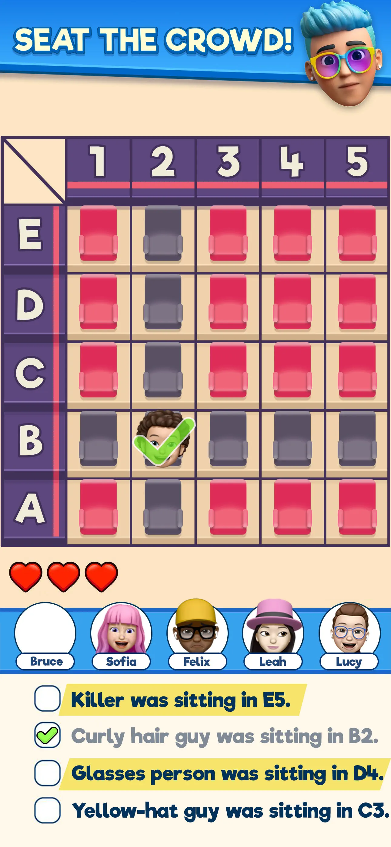 That's My Seat - Logic Puzzle screenshot 1
