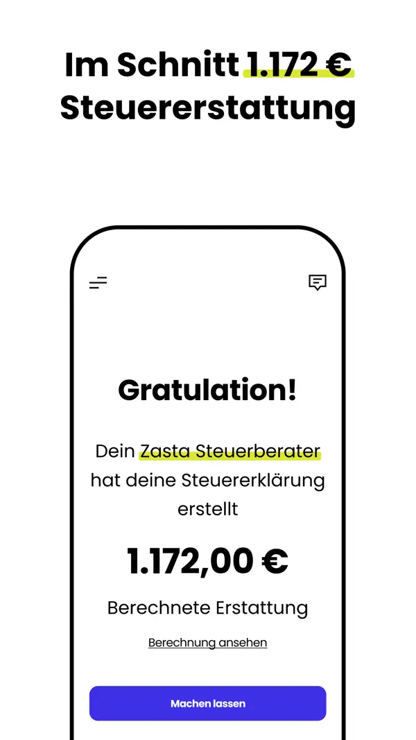 Zasta – Super-App für Steuern Screenshot 2