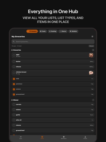 JoinListy: Shared Lists iPad screenshot