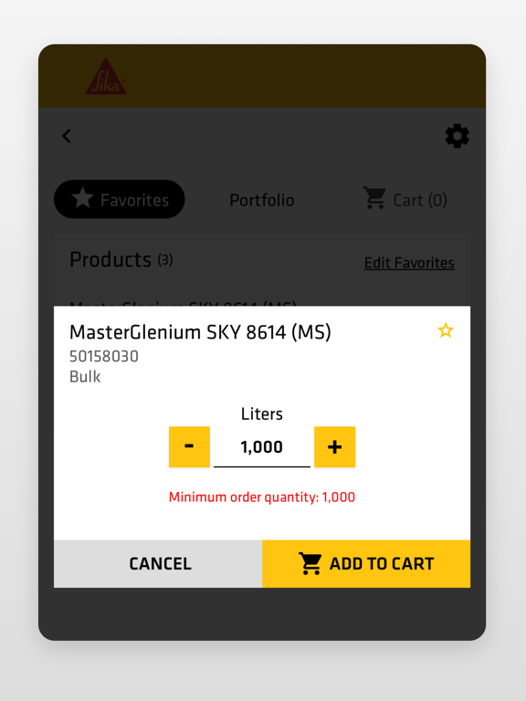 Screenshot #6 pour Sika Order App