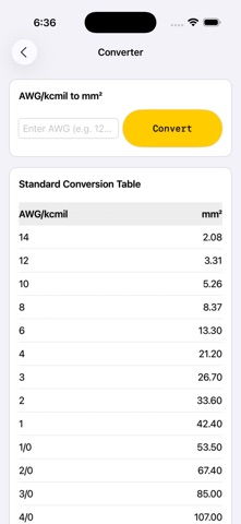 Voltage Drop Calculator. Screenshot 10 of 10