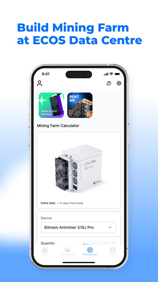 #3. ECOS: Bitcoin Mining & Wallet (iOS) By: Ecos am