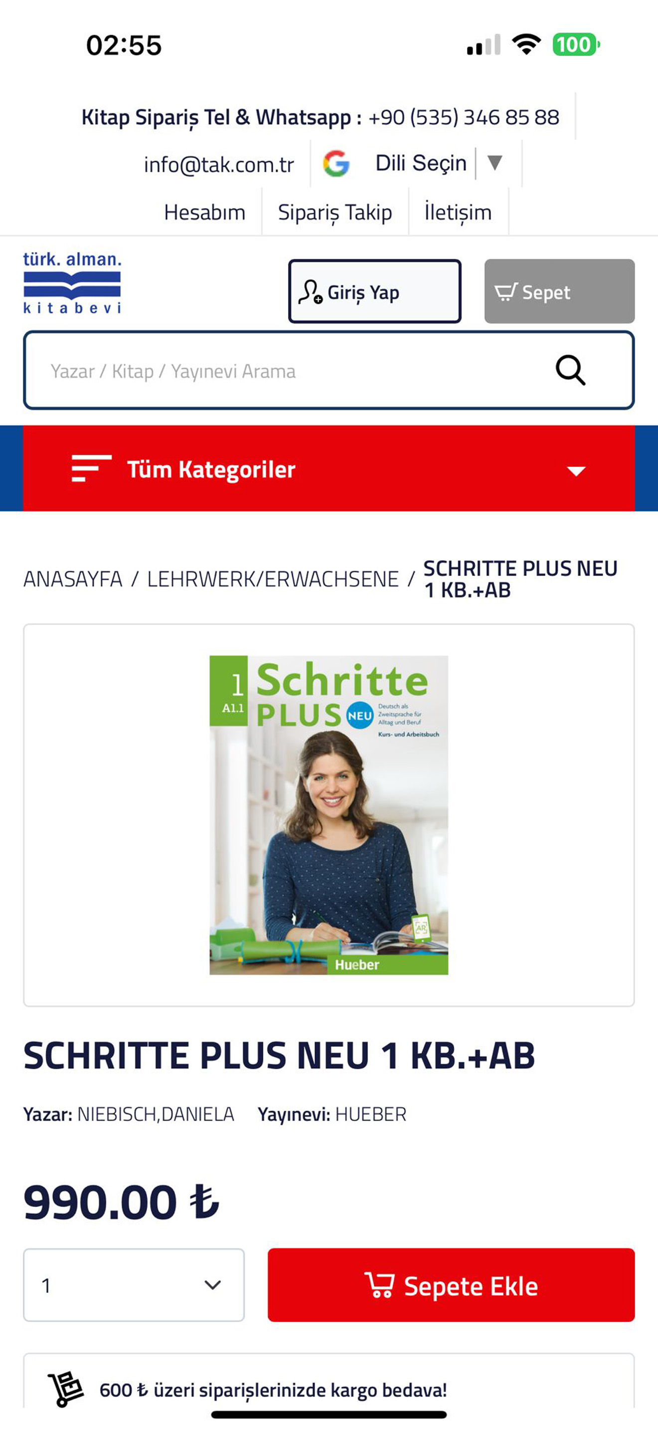 Türk Alman Kitabevi Online screenshot 3