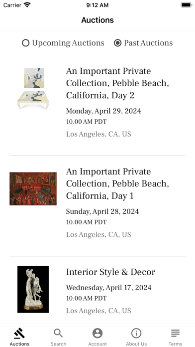 Andrew Jones Auctions Screenshot