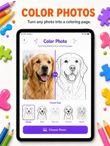ColorNow: Photo Activities iPad screenshot