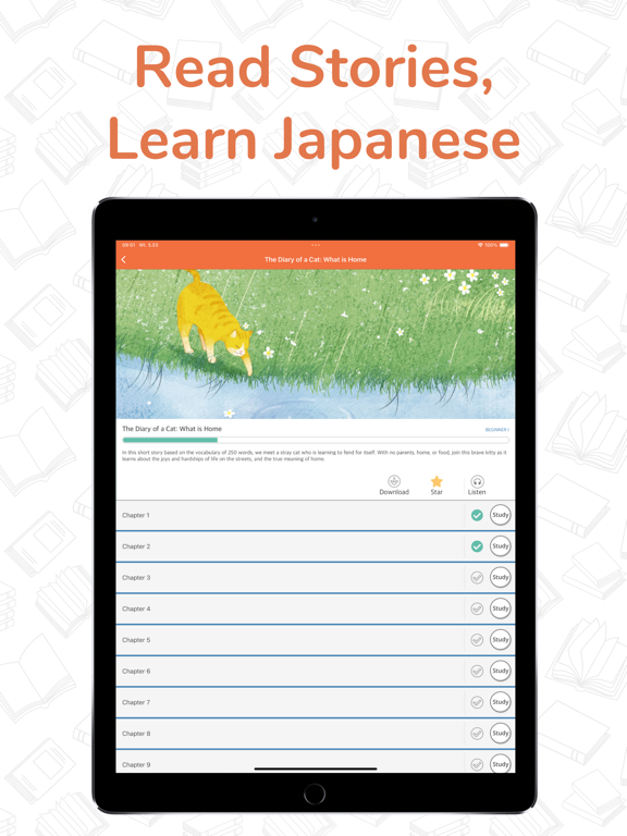 Yomu Yomu: Read&Learn Japanese iPad screenshot 1 - Education app