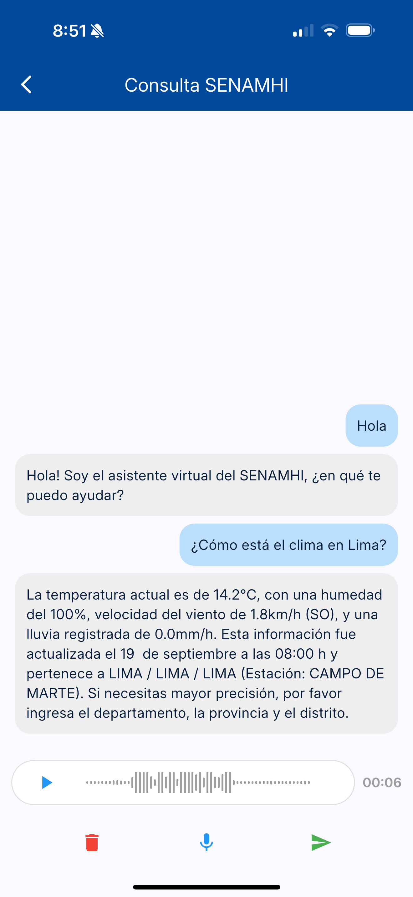 SENAMHI PERU Móvil