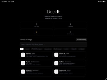 MolDock - Protein-Ligand Dock iPad screenshot