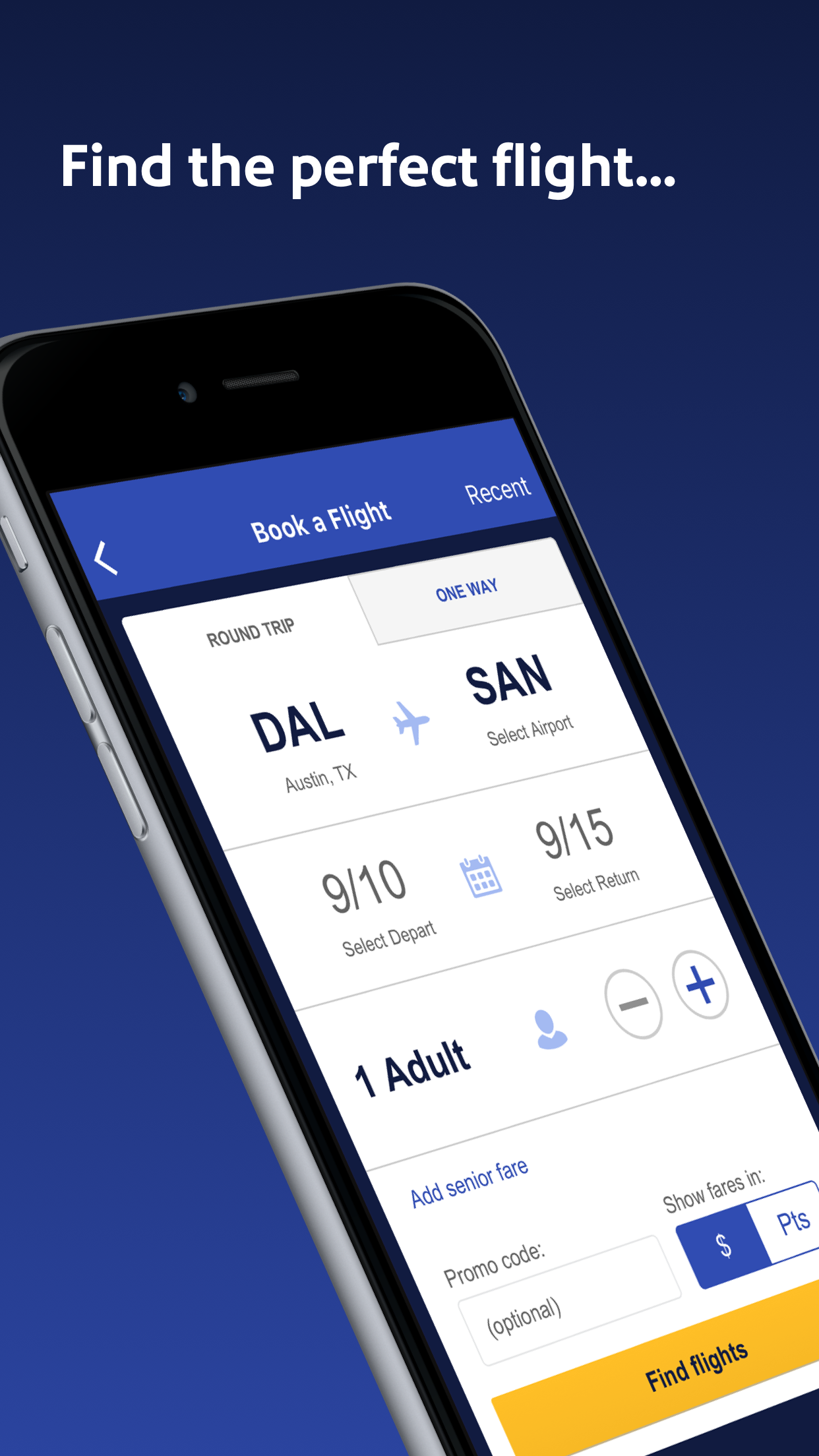Southwest Airlines: Travel App screenshot 1