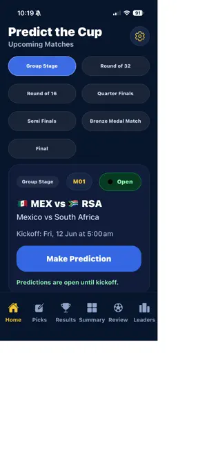 Predict the Cup screenshot 1