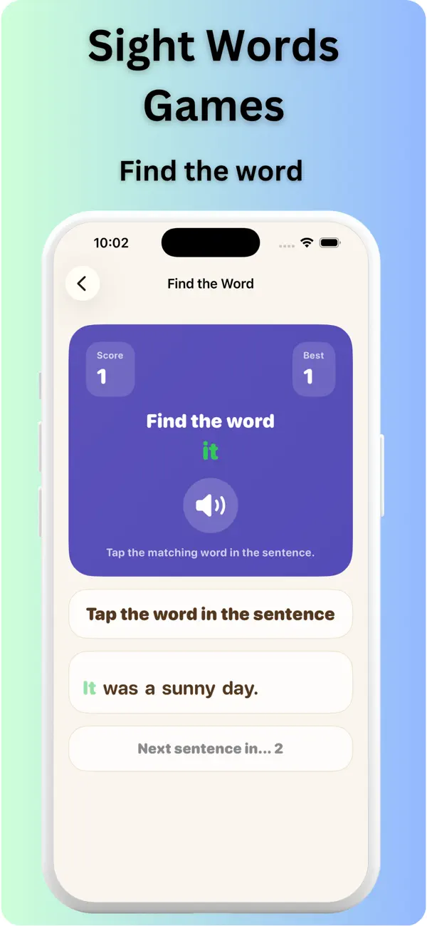 Screenshot #3 pour Sight Words Flashcards Kids