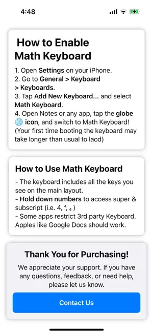 Math Keyboard For Equations screenshot 3
