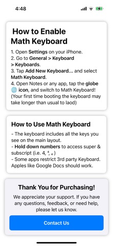 Math Keyboard For Equations screenshot