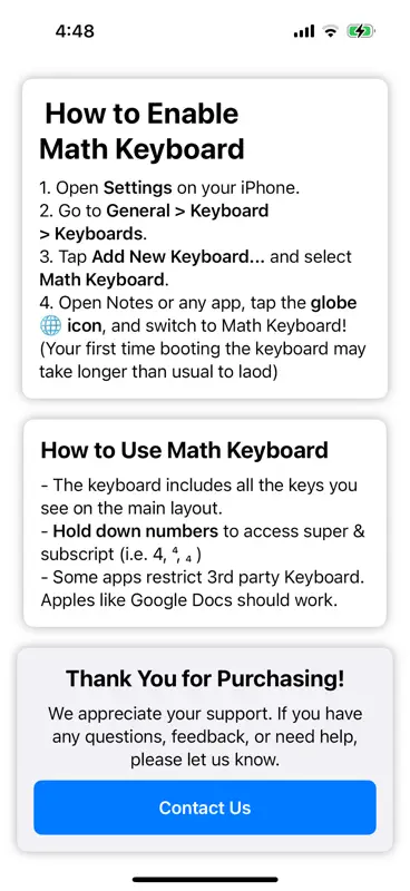 Math Keyboard For Equations screenshot 3 of 3