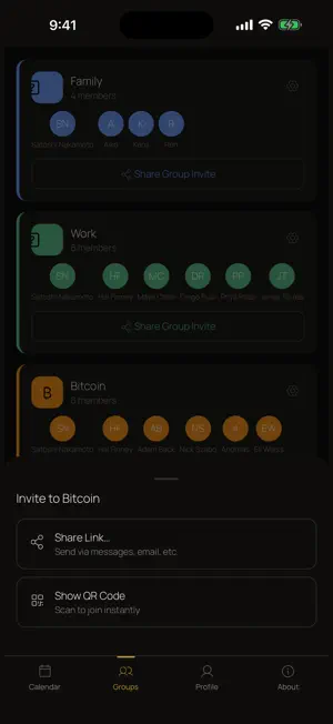 PearCal: P2P Calendar screenshot 2