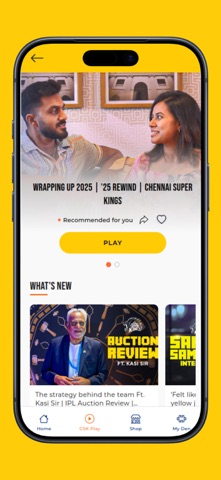 CHENNAI SUPER KINGS. iPhone screenshot
