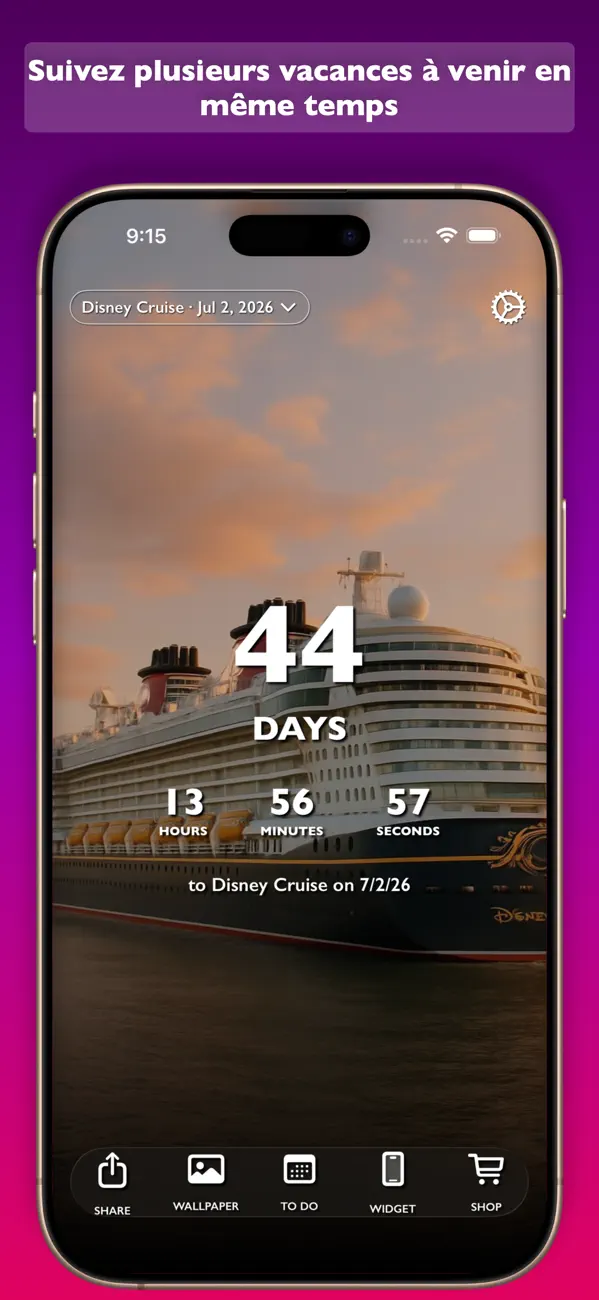 Screenshot #3 pour Countdown Disney: Voyage