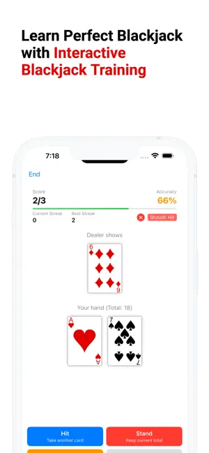 Perfect Blackjack Trainer screenshot 3