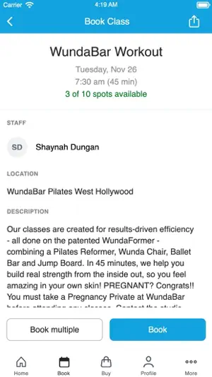 WundaBar Pilates screenshot 3