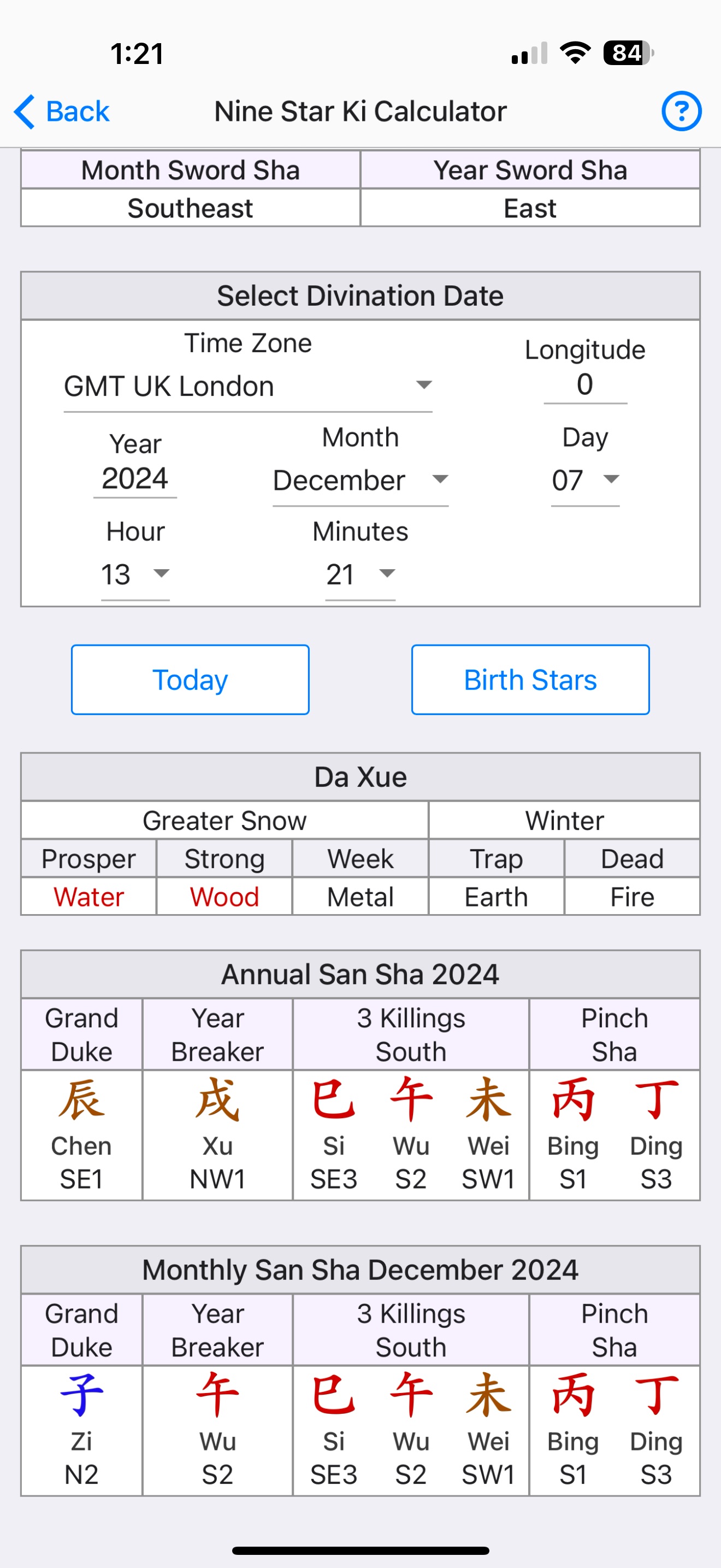 9 Star Ki Astrology Lite screenshot 7