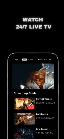 eel - Movies, Music + Live TV iPhone screenshot