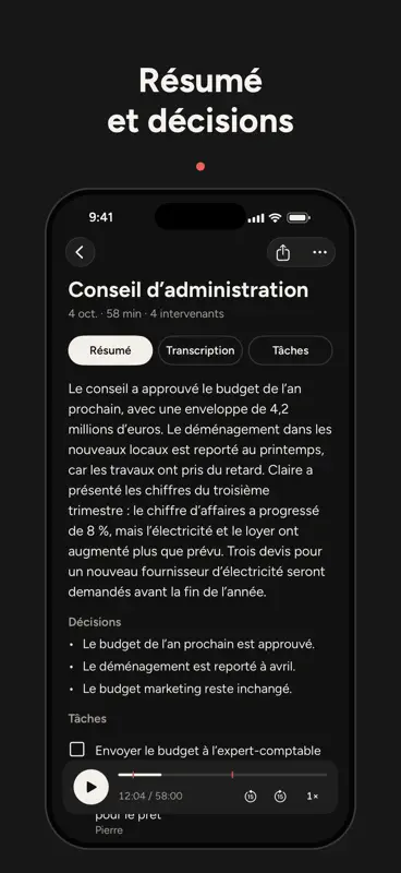 Referat : notes de réunion IA screenshot 3 of 6