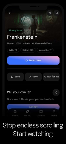 TasteRay - What to Watch? iPhone screenshot