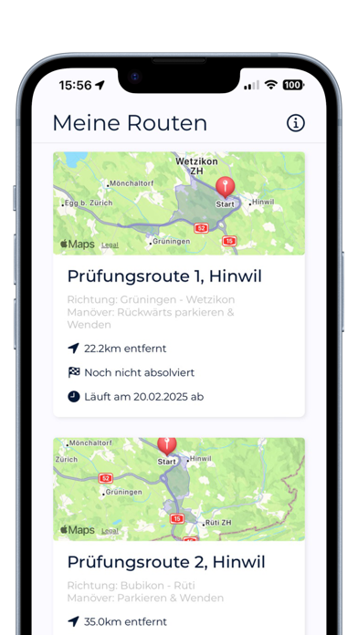 Prüfungsrouten Screenshot