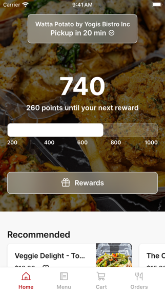Watta Potato by Yogis Bistro iPhone screenshot 1 - Food & Drink app