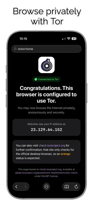 Proxy: Anonymous web browser screenshot 1