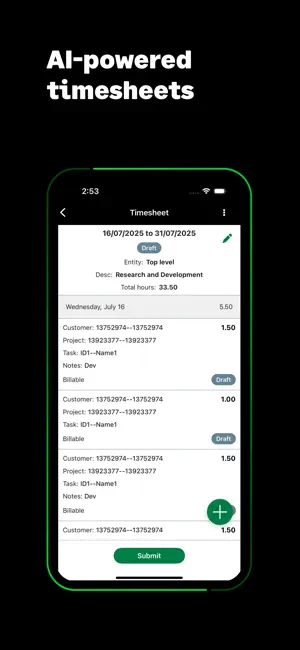 Sage Intelligent Time & Exp. screenshot 3