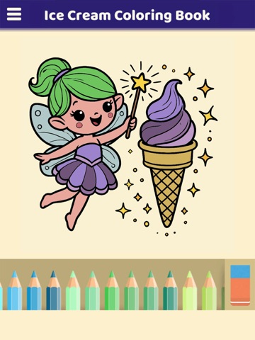 My Ice Cream Coloring Book iPad screenshot