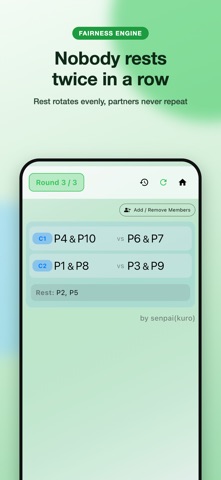 PickleBall Match Maker iPhone screenshot 2