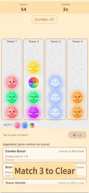 NekoStack -Cat Stacking Puzzle screenshot 2